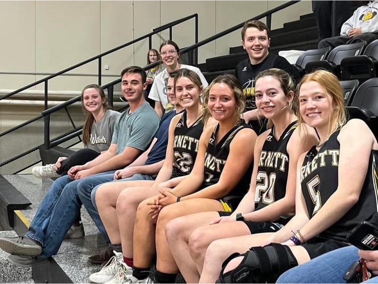 The Arnett Senior class showing their school spirit at the pep rally Friday before the district games.